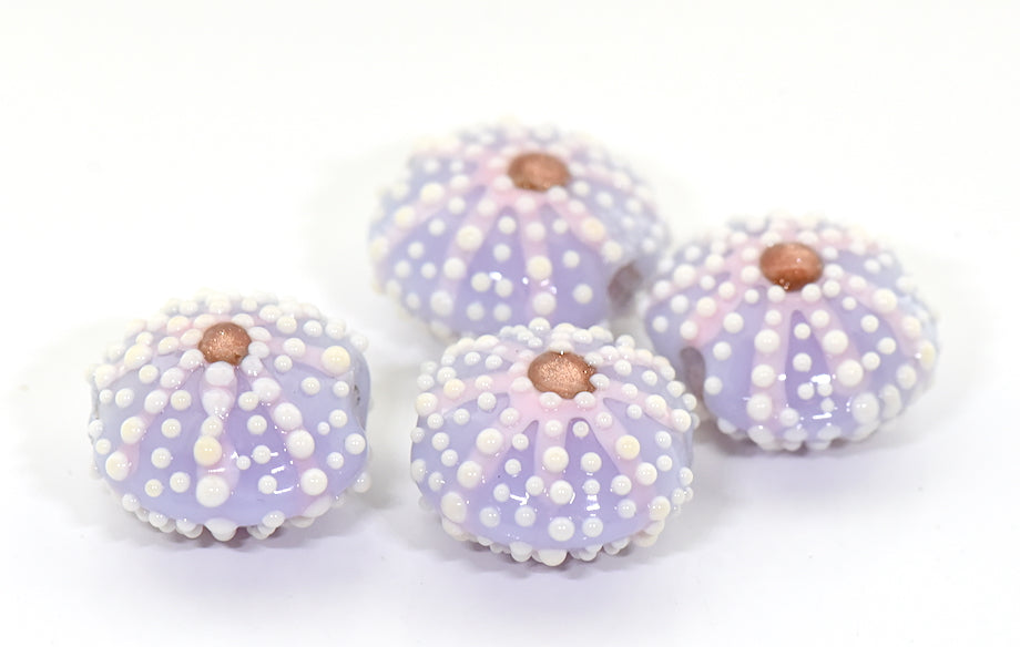 Purple sea urchin beads