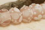 10702401 - Seven Matt Finished Pink w/White Rondelle Beads