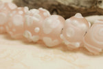10702401 - Seven Matt Finished Pink w/White Rondelle Beads