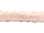 10702401 - Seven Matt Finished Pink w/White Rondelle Beads