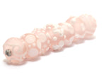 10702401 - Seven Matt Finished Pink w/White Rondelle Beads