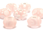 10702401 - Seven Matt Finished Pink w/White Rondelle Beads