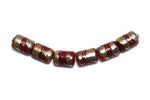 10204203 - Six Regal Red Mini Kaleras Beads