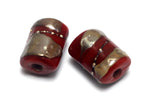 10204203 - Six Regal Red Mini Kaleras Beads