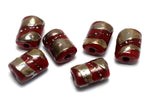10204203 - Six Regal Red Mini Kaleras Beads