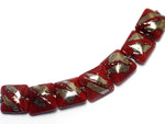 10704204 - Seven Regal Red Metallic Pillow Beads