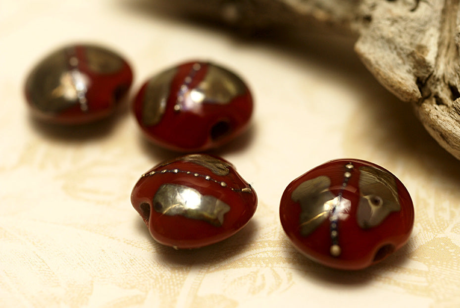 grace lampwork beads artisan handmade glass beads SRA