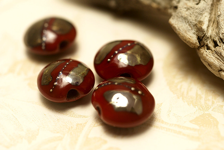 grace lampwork beads artisan handmade glass beads SRA