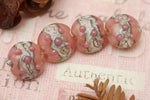 10704312 - Four Pink/Soft Orange Lentil Beads