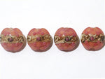10704312 - Four Pink/Soft Orange Lentil Beads