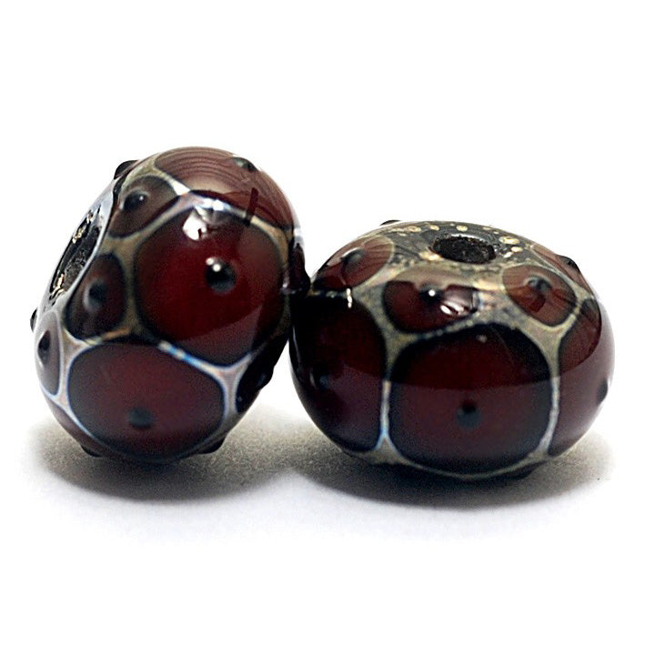 10704421 - Seven Red Rondelle Beads