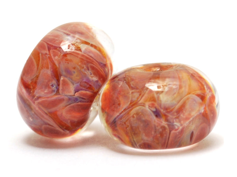 10704501 - Six Orange Rondelle Beads