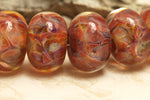 10704501 - Six Orange Rondelle Beads