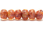 10704501 - Six Orange Rondelle Beads
