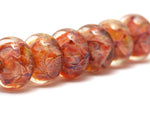 10704501 - Six Orange Rondelle Beads