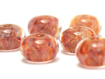 10704501 - Six Orange Rondelle Beads