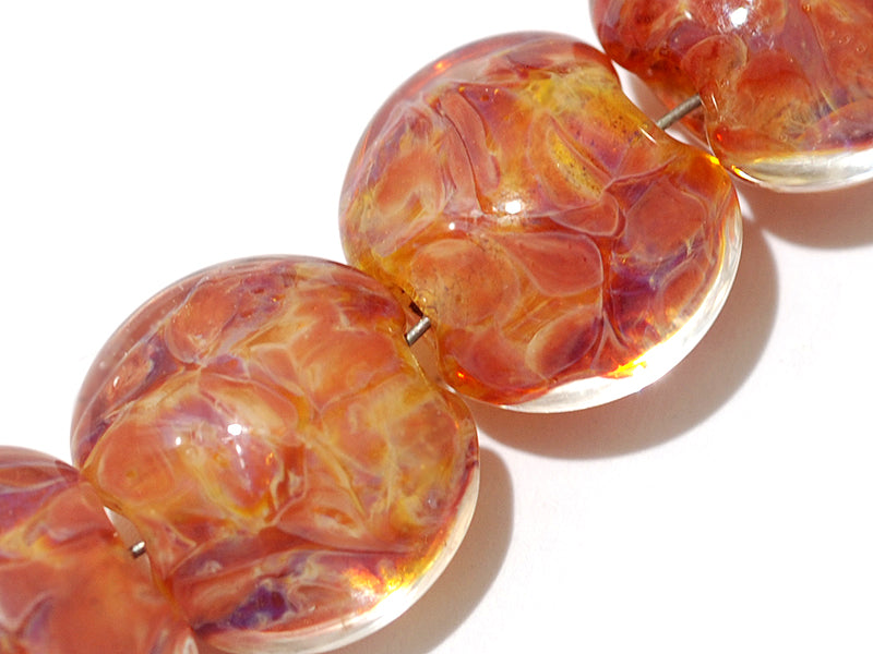 10704512 - Four Orange Lentil Beads