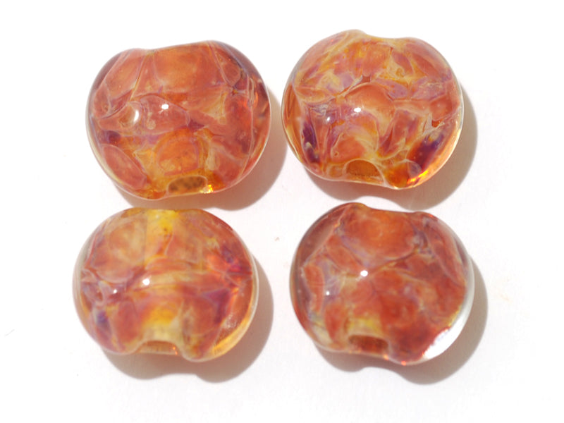 10704512 - Four Orange Lentil Beads