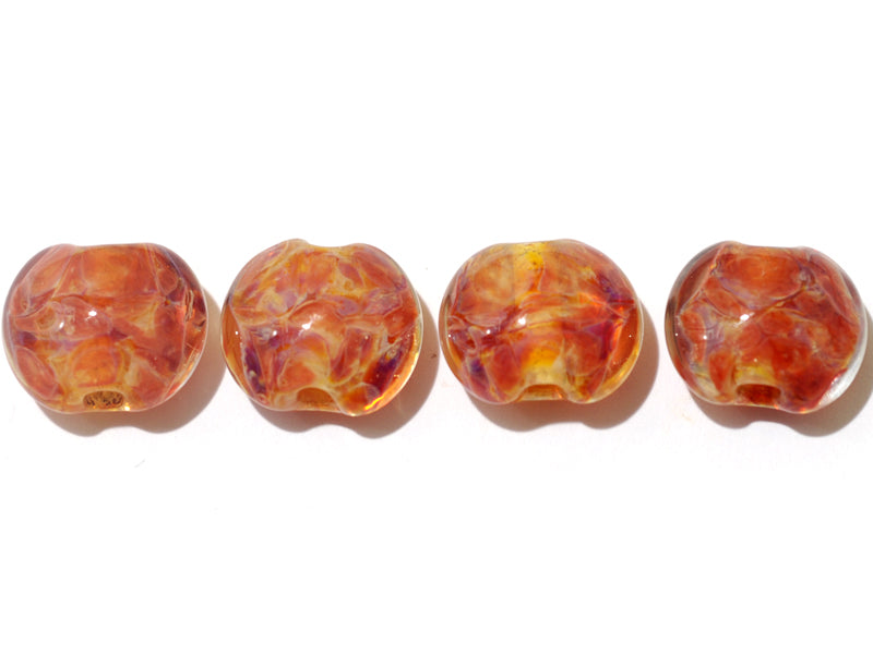 10704512 - Four Orange Lentil Beads