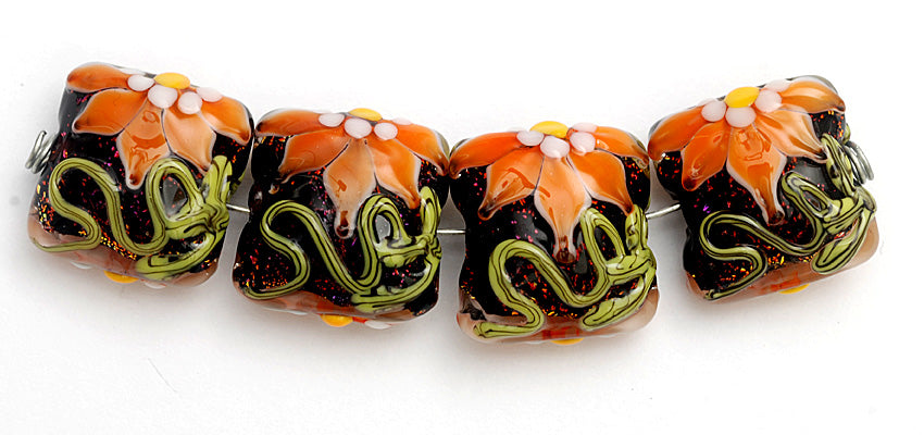 grace lampwork beads artisan handmade glass beads SRA