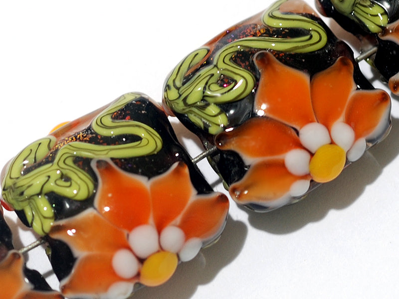 grace lampwork beads artisan handmade glass beads SRA