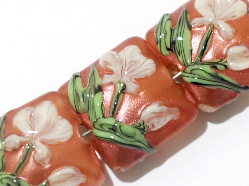 grace lampwork beads artisan handmade glass beads SRA