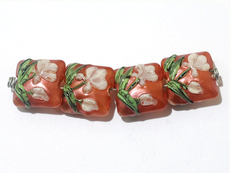 grace lampwork beads artisan handmade glass beads SRA