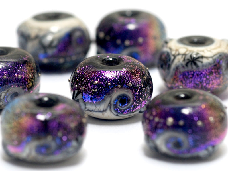 10706301 - Seven Amethyst Jewel Celestial Rondelle Beads