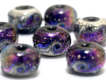 10706301 - Seven Amethyst Jewel Celestial Rondelle Beads