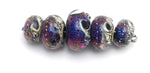 10706311 - Five Graduated Amethyst Jewel Celestial Rondelle Beads
