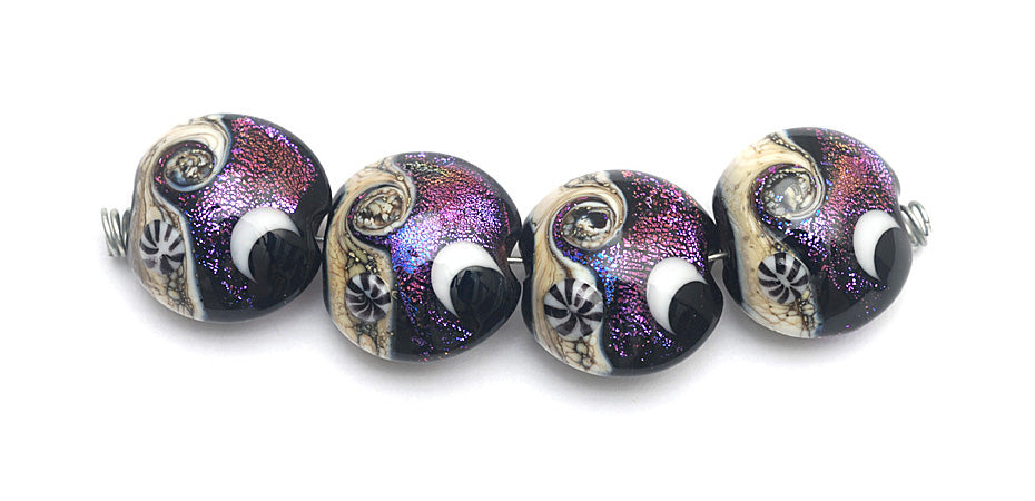 grace lampwork beads artisan handmade glass beads SRA