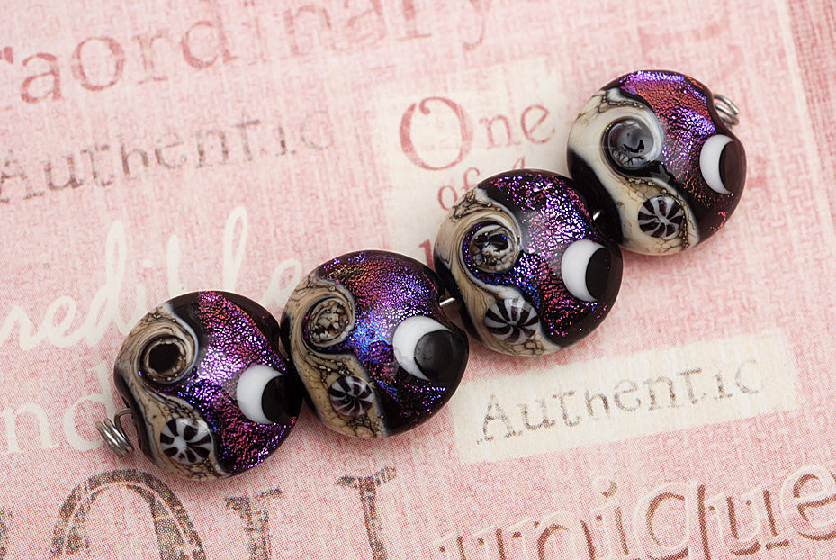 grace lampwork beads artisan handmade glass beads SRA