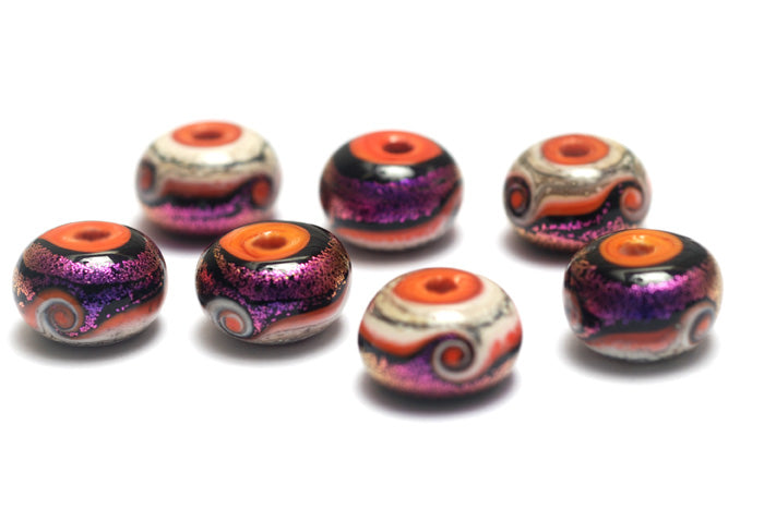 10706401 - Seven Magic Moment Waves Rondelle Beads