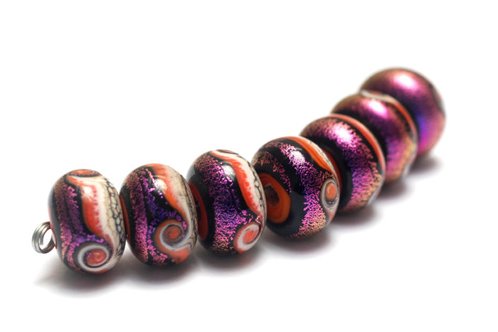 10706401 - Seven Magic Moment Waves Rondelle Beads