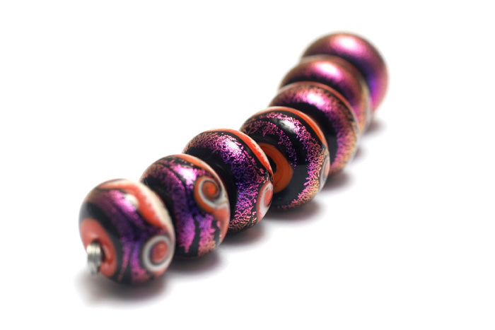 10706401 - Seven Magic Moment Waves Rondelle Beads