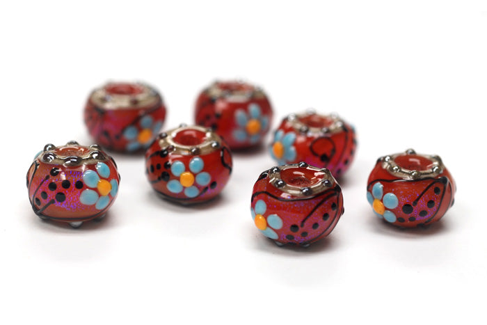 grace lampwork beads artisan handmade glass beads SRA