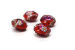 10706512 - Four Vintage Florals Lentil Beads