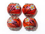 10706512 - Four Vintage Florals Lentil Beads