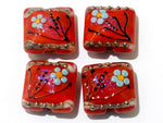 10706514 - Four Vintage Florals Pillow Beads