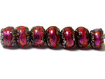 10706701 - Seven Passion Pink Shimmer Rondelle Beads