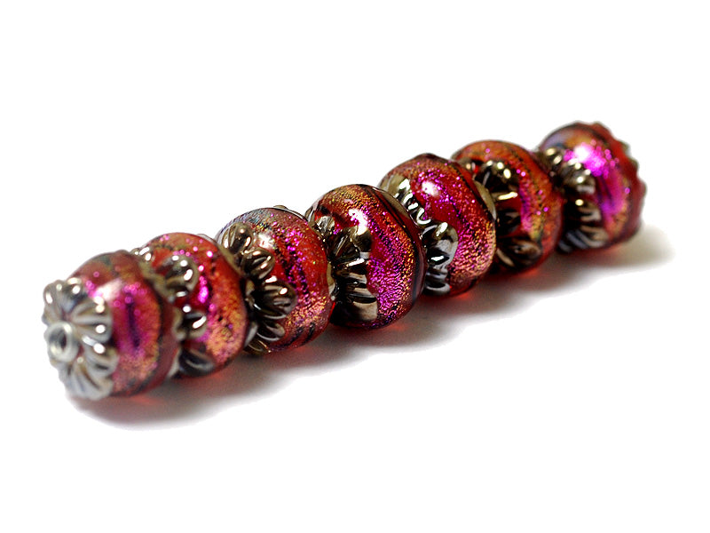 10706701 - Seven Passion Pink Shimmer Rondelle Beads