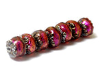 10706701 - Seven Passion Pink Shimmer Rondelle Beads