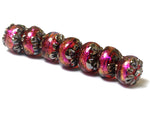 10706701 - Seven Passion Pink Shimmer Rondelle Beads