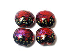 10706712 - Four Passion Pink Shimmer Lentil Beads