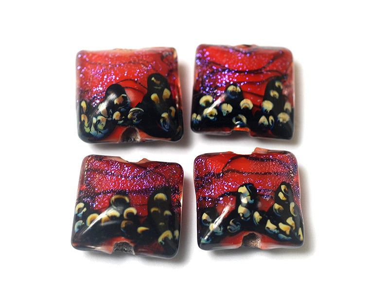 10706714 - Four Passion Pink Shimmer Pillow Beads