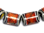 10706803 - Six Bonfire Shimmer Mini Kalera Beads