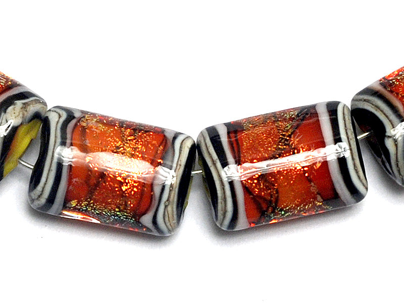 10706803 - Six Bonfire Shimmer Mini Kalera Beads