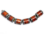 10706803 - Six Bonfire Shimmer Mini Kalera Beads