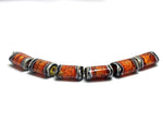 10706803 - Six Bonfire Shimmer Mini Kalera Beads