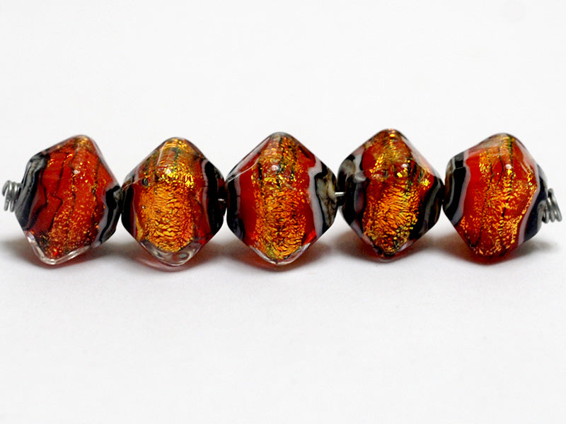 10706807 - Five Bonfire Shimmer Crystal  Shaped Beads